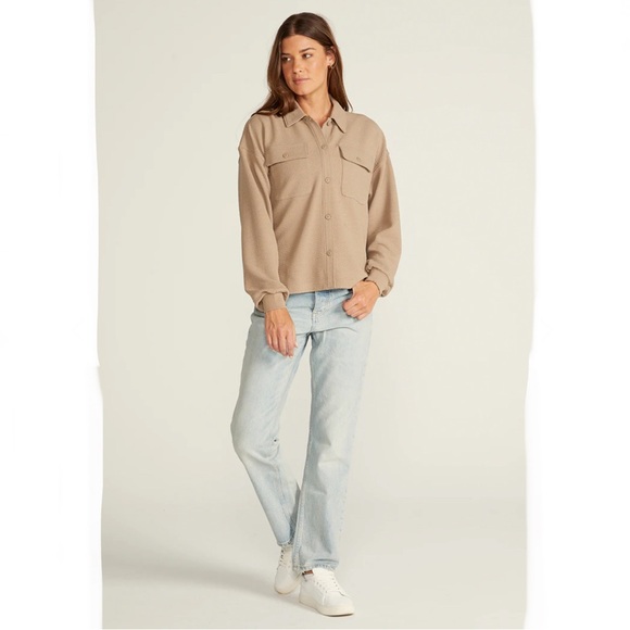 NWT BYLT Serene Shacket XS Driftwood - Picture 3 of 9